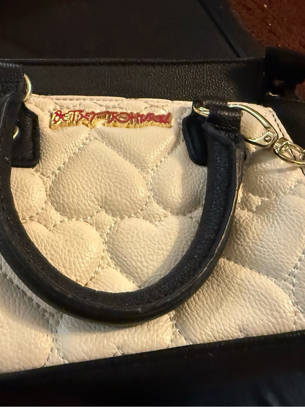 Betsy Johnson Quilted Heart bag